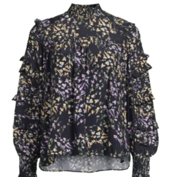 NWOT - FRENCH CONNECTION Birgin Colette Ruffle Blouse - Size M - Picture 5 of 6